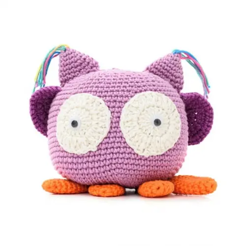Coruja Peso de Porta em Amigurumi