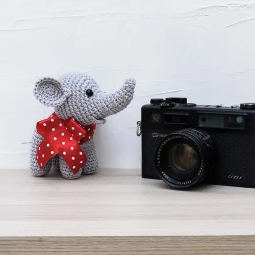 Elefante com Laço em Amigurumi