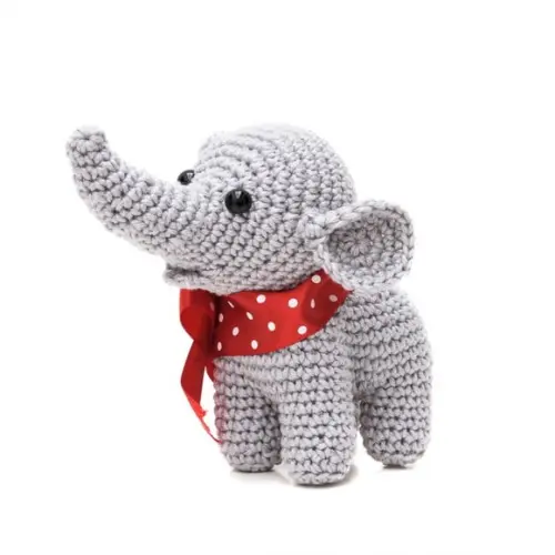 Elefante com Laço em Amigurumi