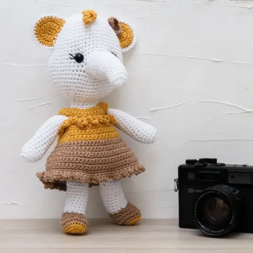 Elefante de Vestido em Amigurumi