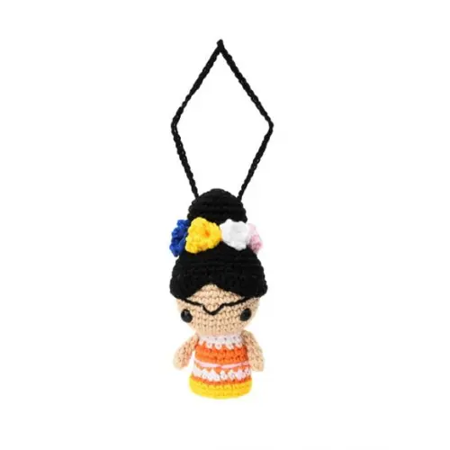 Enfeite para Retrovisor Frida em Amigurumi