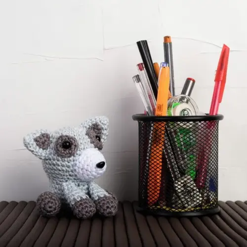 Filhote de Guaxinim em Amigurumi
