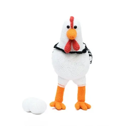 Galinha com Ovos em Amigurumi