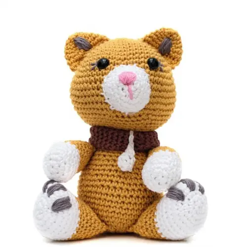Gatinha Miau Caramelo em Amigurumi