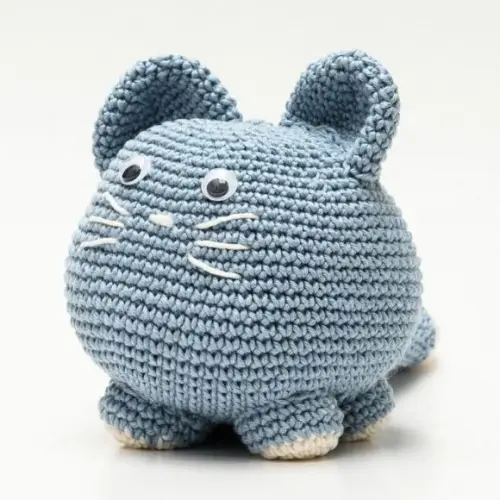Gato Peso de Porta em Amigurumi