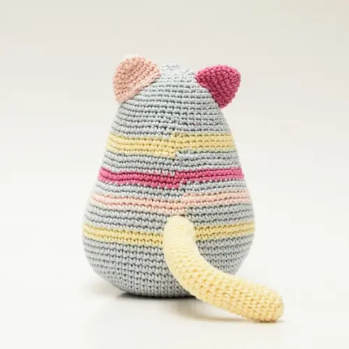 Gato Listrado Peso de Porta em Amigurumi