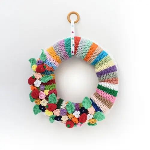 Guirlanda de Flores em Amigurumi
