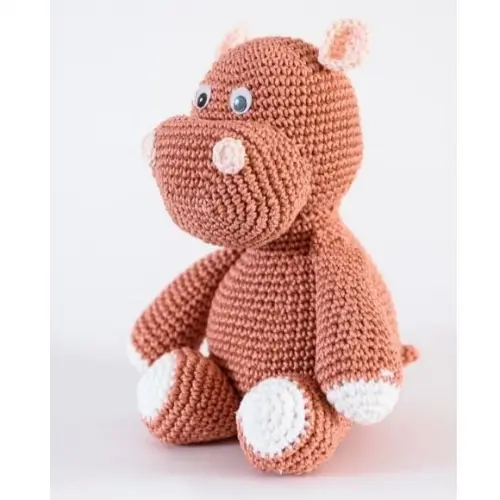 Hipopótamo em Amigurumi