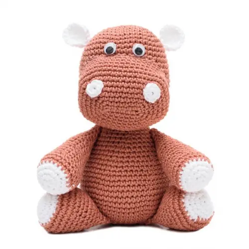 Hipopótamo Marrom em Amigurumi