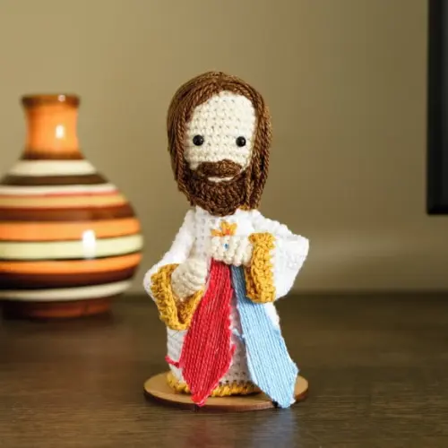 Jesus Misericordioso em Amigurumi