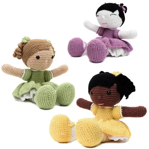 Kit Bonecas Maria Re em Amigurumi