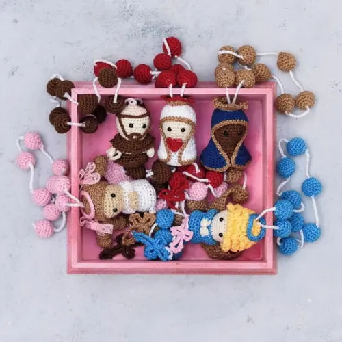 Kit de Terços Marianos em Amigurumi