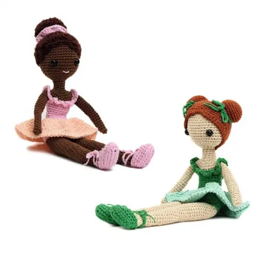 Kit Duas Bailarinas em Amigurumi