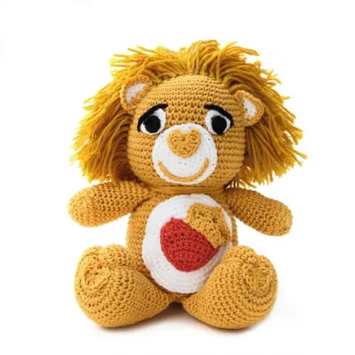 Leão Valente dos Ursinho Carinhoso em Amigurumi