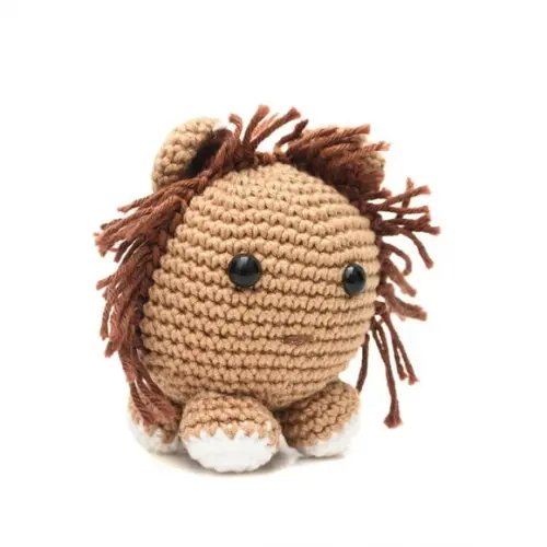 Leão Bola em Amigurumi