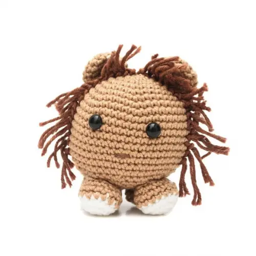 Leão Bola em Amigurumi