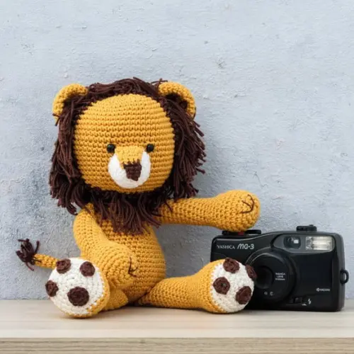 Léo, o Leão em Amigurumi