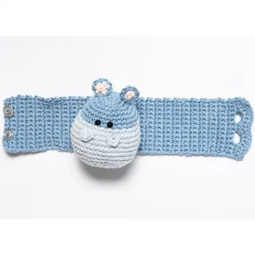 Luva de Caneca Hipopótamo em Amigurumi