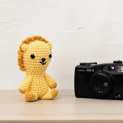 Mini Leão em Amigurumi