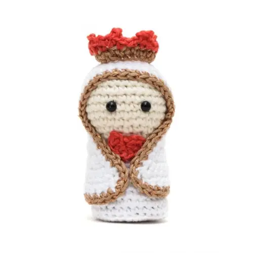 Mini Nossa Senhora de Fátima em Amigurumi