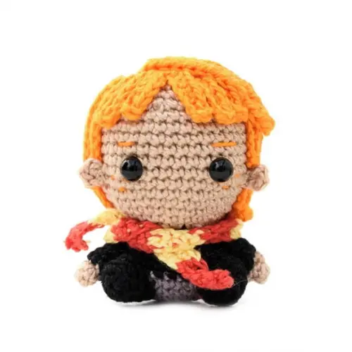 Mini Ron do Harry Potter em Amigurumi