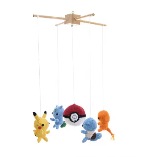 Mobile de Pokémon em Amigurumi