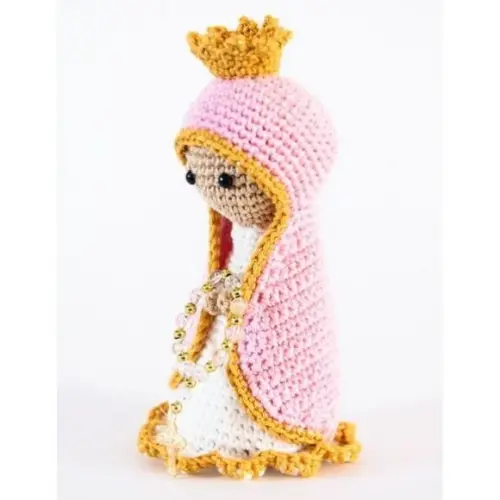 Nossa Senhora em Amigurumi Rosa