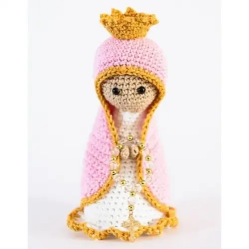 Nossa Senhora em Amigurumi Rosa