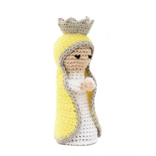 Nossa Senhora Manto Amarelo em Amigurumi