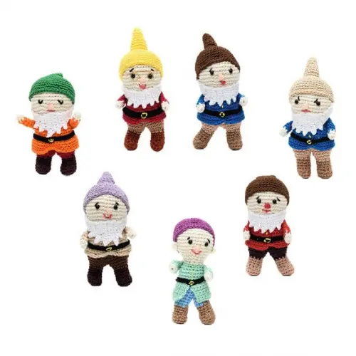 os Sete Anões em Amigurumi