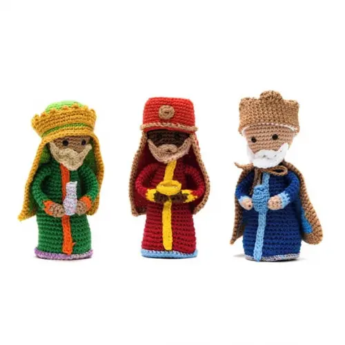 os Três Reis Magos em Amigurumi