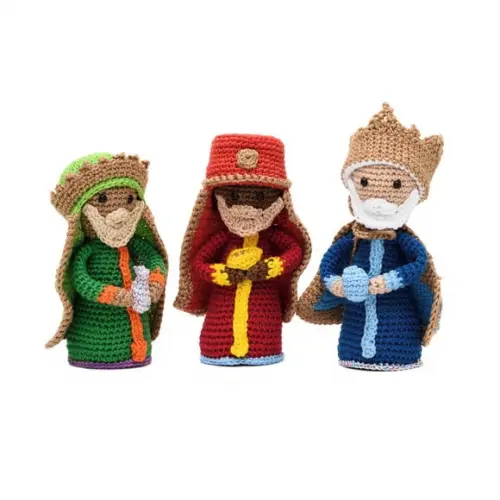 os Três Reis Magos em Amigurumi