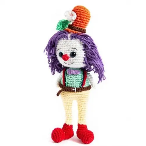 Palhaço de Chapéu em Amigurumi