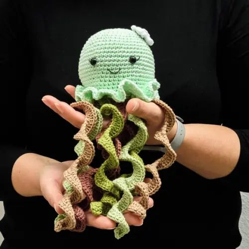 Polvo Colorido para Newborn em Amigurumi