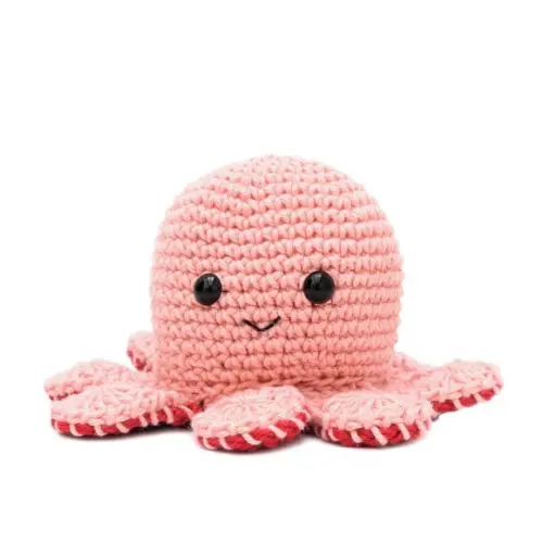 Polvo do Humor Rosa em Amigurumi