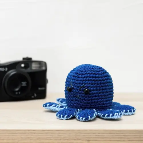 Polvo do Humor Azul em Amigurumi