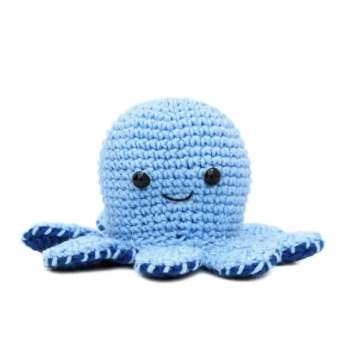 Polvo do Humor Azul em Amigurumi