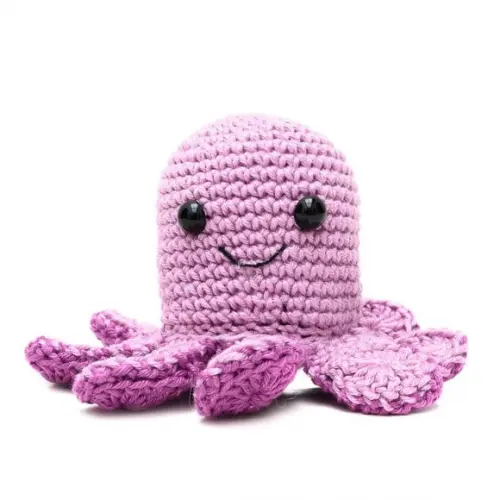 Polvo do Humor Lilás em Amigurumi