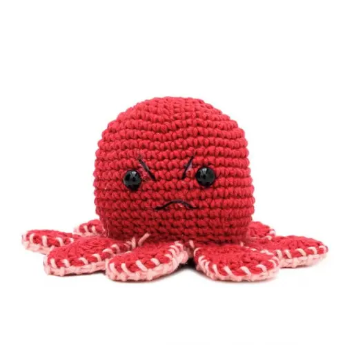 Polvo do Humor Rosa em Amigurumi