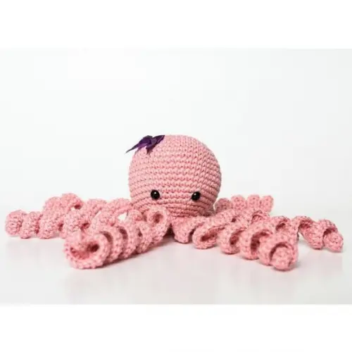 Polvo Rosa para Newborn em Amigurumi