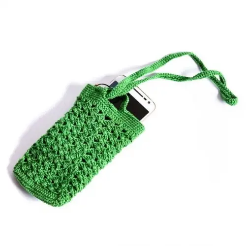 Porta Celular Verde de Pescoço