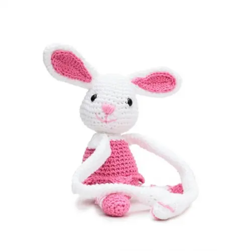 Prendedor de Cortina Coelhinha Bailarina em Amigurumi
