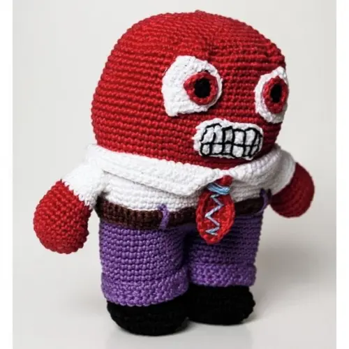 Raiva do Divertidamente em Amigurumi