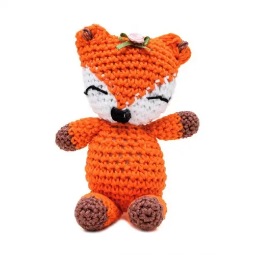 Raposinha em Cores Vivas em Amigurumi
