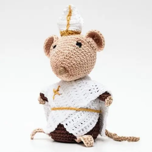 Ratinho Dorime Ameno em Amigurumi