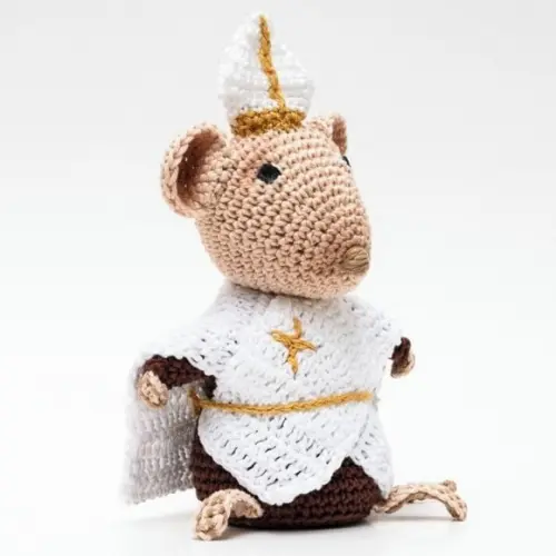 Ratinho Dorime Ameno em Amigurumi