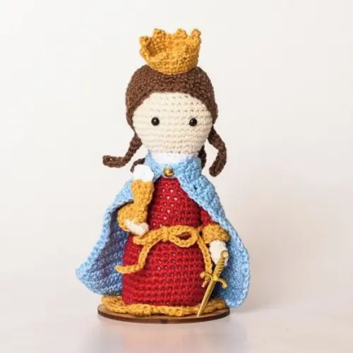 Santa Bárbara em Amigurumi