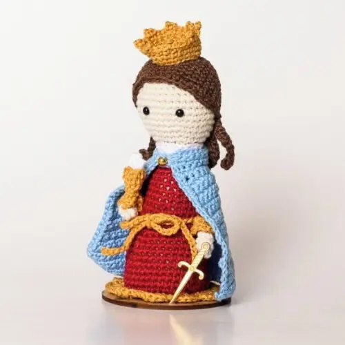 Santa Bárbara em Amigurumi