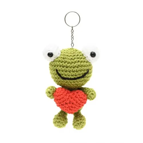 Sapinho com Coração em Amigurumi