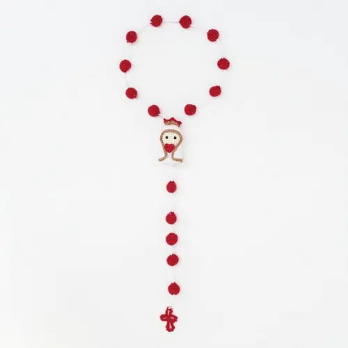 Terço Nossa Senhora de Fátima em Amigurumi